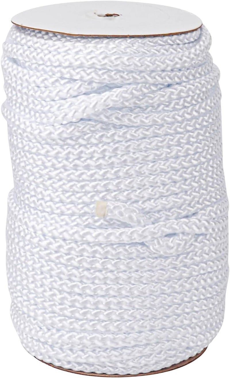 IHDYPPEW 3/8 Inch White Polyester Rope - 250 White Low Stretch Polyester Rope for Hiking, Kayaking, Tarps, Camping - Image 1
